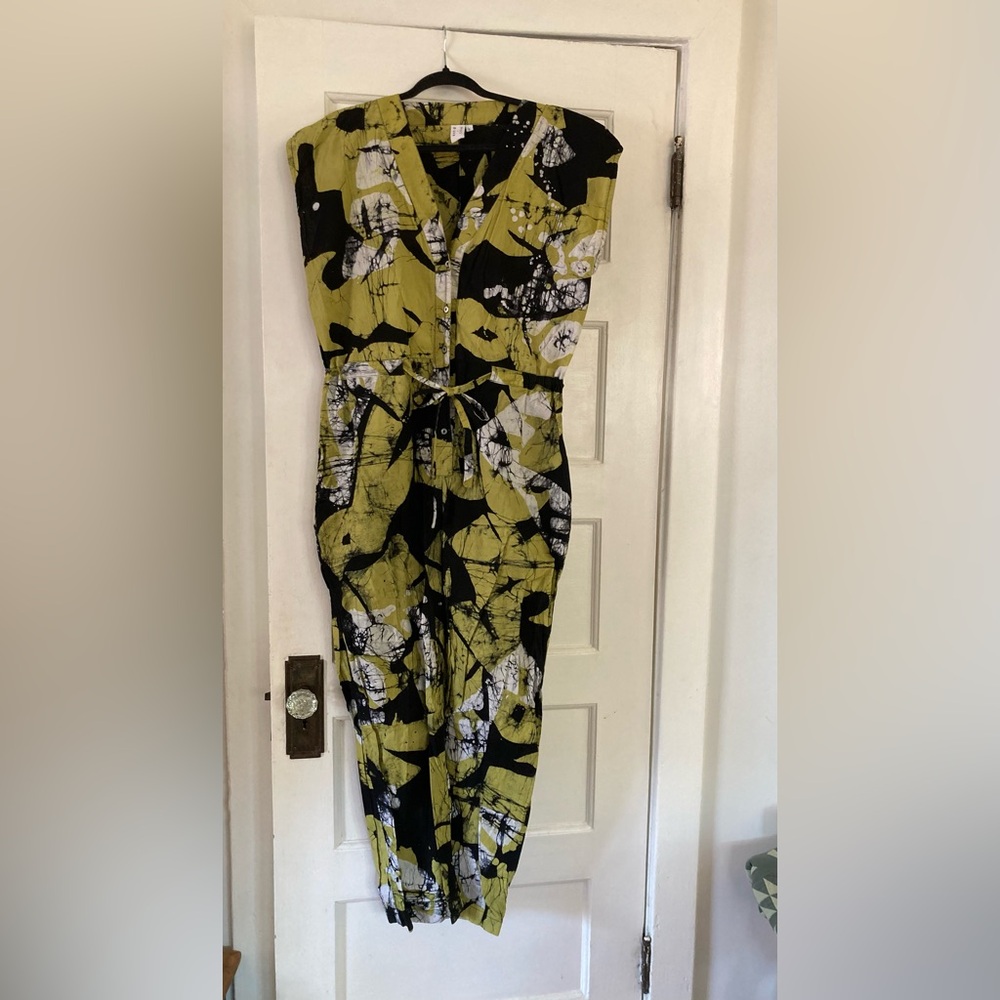 Osei Duro Jumpsuit, Green and Black, Sz L